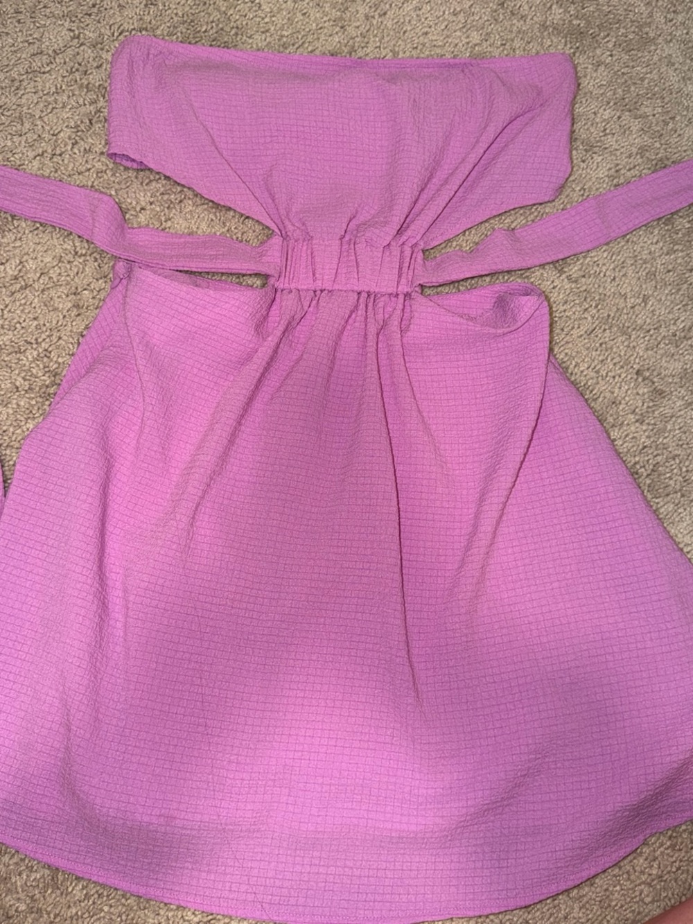 Strapless Mini Dress in Lavender Pink